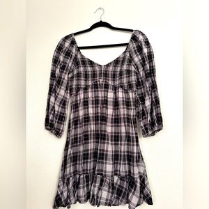 PLAID MINI DRESS